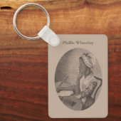  tekening van Poet Phillis Wheatley Sleutelhanger (Voorkant)