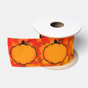 Tekening van pompoen in het herfstseizoen lint