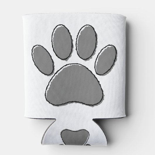 Tekening van puppy pupw blikjeskoeler (Achterkant)