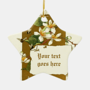  tekening van witte bloemen ornament