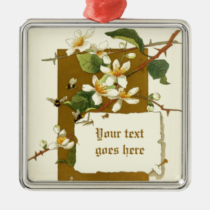  tekening van witte bloemen ornament