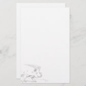 Tekening varkenspotlood briefpapier (Voorkant / Achterkant)