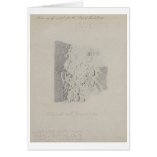Tekening voor de kaart van de maan, 1794 (potlood