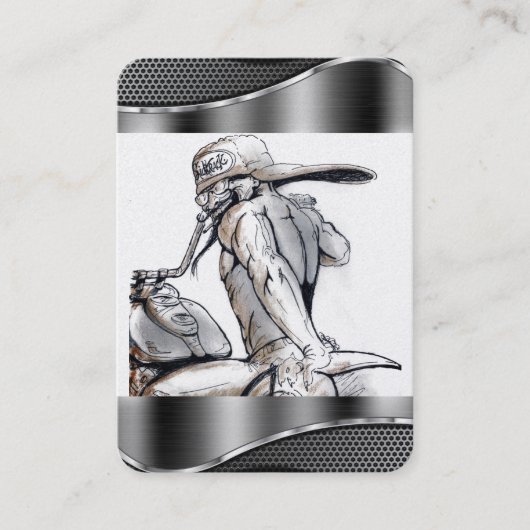 Tekening voor Visitekaartje motorfiets (Voorkant)