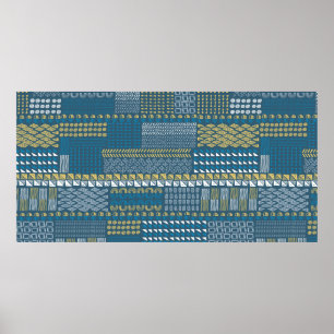 Tekeningen en met de hand getrokken vormen  patroo poster