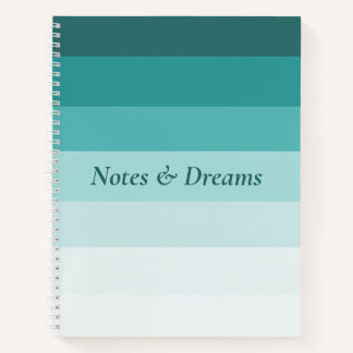 Tekeningen met Teal Gradiënt & Dromen Minimalistis Notitieboek