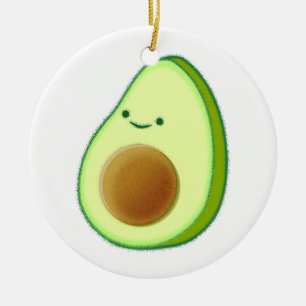 Tekeningen van een Mooie Avocado Keramisch Ornament