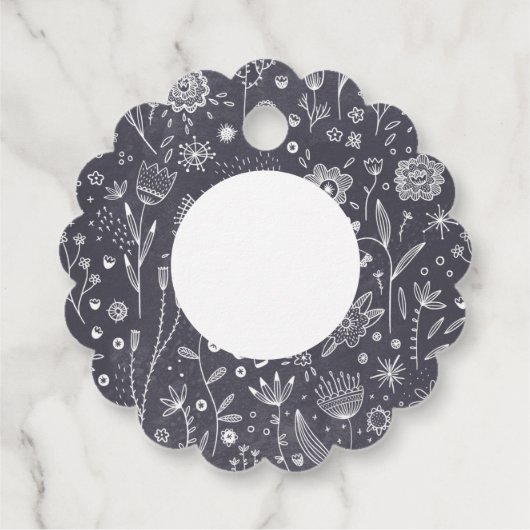 Tekeningen van het chroalkboard van de ventilator bedankjes labels (Achterkant)