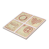 Tekeningen van het hart- en ringhout tegeltje (Zijkant)