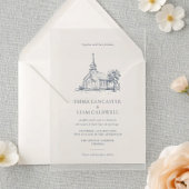 Tekeningen van kerkelijke locaties Minimalistische Kaart