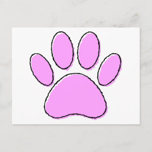 Tekeningen van knuffel hond poot briefkaart