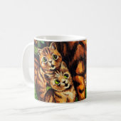 Tekeningen van lieve kat en katjes door Louis Wain Koffiemok (Voorkant links)