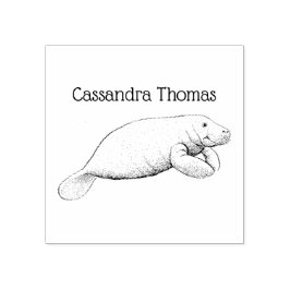 Tekeningen van oude lamantijn naam 	rubberstempel