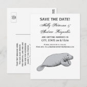 Tekeningen van oude lamantijnen aankondigingskaart (Voorkant / Achterkant)