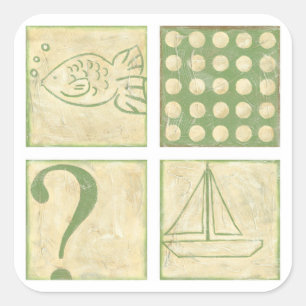 Tekeningen visuittreksel visuittreksel van Charikl Vierkante Sticker