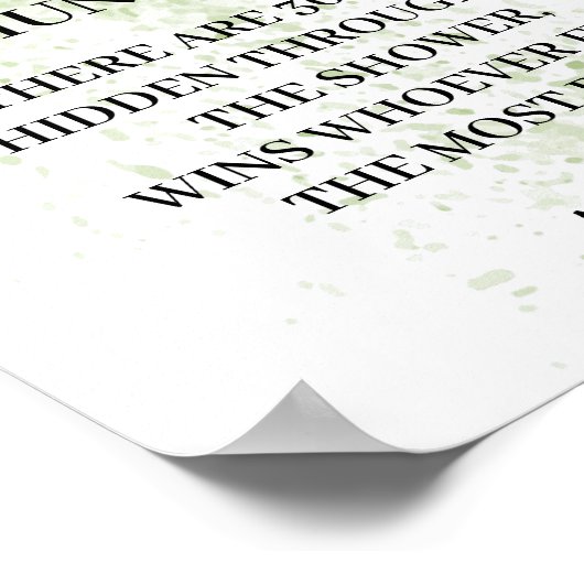 Tekenjacht Eucalyptus Bruidsdouche Spelbord Poster (Hoek)