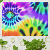 Tekenkleurstof wervelpatroon ontwerp theedoek (Gevouwen)