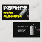 Tekenlettertype verfroller visitekaartje (Voorkant / Achterkant)