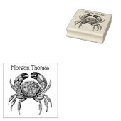 Tekennaam van antieke krab #1 	rubberstempel (Gestempeld)