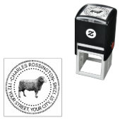 Tekenning van oude ram schaap #1 Naam Adres Zelfinktende Stempel (In situ)