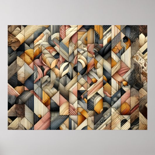 Tekenpastel Abstract Modern Design Poster (Voorkant)