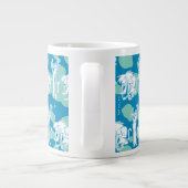 Tekenpatroon en Baboon Blue Extra Grote Beker (Achterkant)