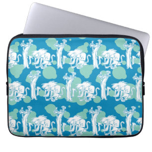 Tekenpatroon en Baboon Blue Laptop Sleeve