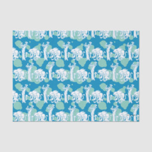 Tekenpatroon en Baboon Blue Tissuepapier