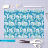 Tekenpatroon en Baboon Blue Tissuepapier (Craft)