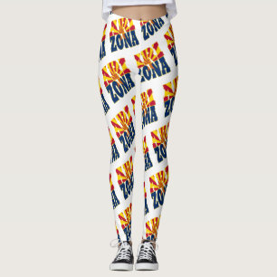 Tekenpatroon vlag Arizona Leggings