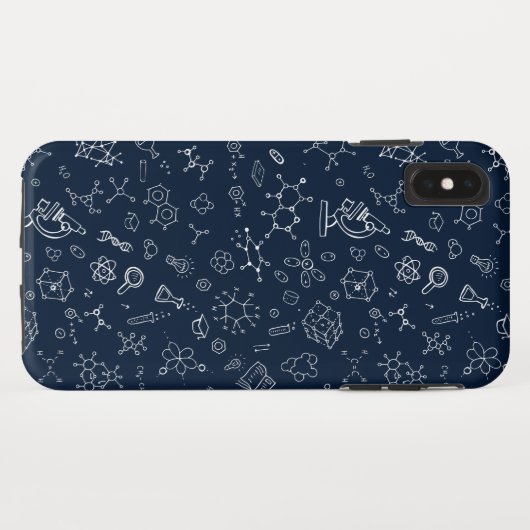 Tekenpatroon wetenschap/chemie Case-Mate iPhone case (Achterkant (horizontaal))