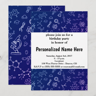 Tekenpatroon wetenschap/chemie kaart