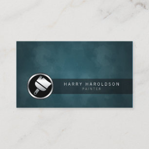 Tekenpenseelpictogram Donker Grunge-Visitekaartje Visitekaartje