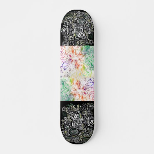 tekenplanstijl skateboard (Voorkant)