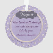 Tekenprinters Dog of Kat Tribution Foto Ornament (achterkant)