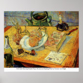 Tekenraad, Pipe en uien - Vincent van Gogh Poster (Voorkant)