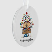 Tekenreekscode op Ornament voor feestdagen op bank (voorkant)