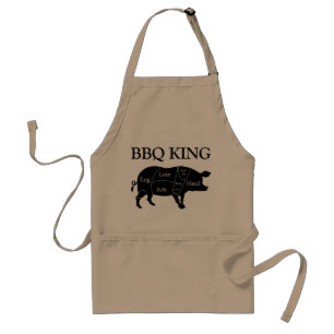 Tekenreeksen van varkensvlees BBQ King Standaard Schort