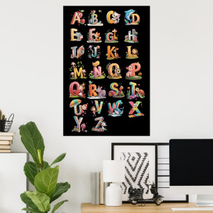 Tekens alfabetletters poster