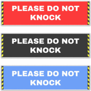 Tekens om niet aan te kloppen - Deur Sticker