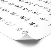 Tekensymbolen wasgoed foto afdruk (Hoek)