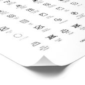 Tekensymbolen wasgoed foto afdruk (Hoek)