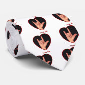 TEKENTAAL IK HOOP VAN JE HART, HAND STROPDAS (Opgerold)