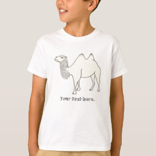 Tekentekening van kameel met twee bulpjes jouw tek t-shirt