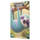 Tekentrifault die ondersteboven aan een tak hangt klembord (Links)