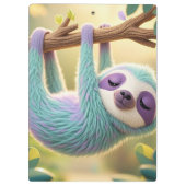 Tekentrifault die ondersteboven aan een tak hangt klembord (Achterkant)