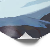 Tekentrilbear in de bergen perfect poster (Hoek)