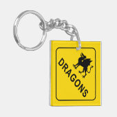 Tekenwaarschuwingsbord Sleutelhanger (Voorkant Links)