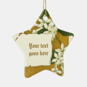 tekenwitte jasmijnsieremmer keramisch ornament (Rechts)