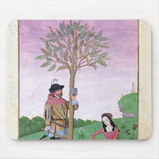 Tekenzagen van een boom muismat (Voorkant)